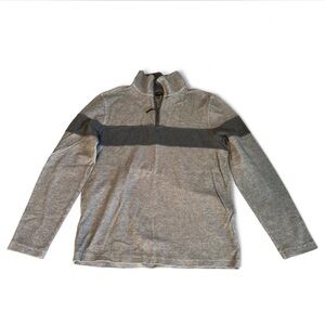 Banana Republic Men's Two-Tone Gray Quarter Zip Sweater